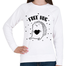 PRINTFASHION Ingyen ölelés - Süni - Női pulóver - Fehér női pulóver, kardigán