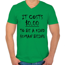 PRINTFASHION Ingyen van a kedves személyiség - Férfi V-nyakú póló - Zöld