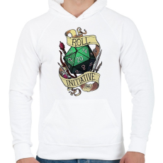 PRINTFASHION Initative - Férfi kapucnis pulóver - Fehér