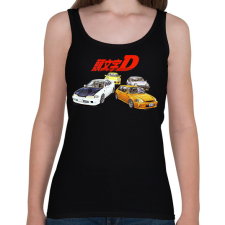 PRINTFASHION Initial D - Női atléta - Fekete női trikó