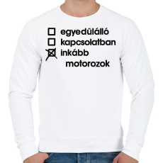 PRINTFASHION inkább - Férfi pulóver - Fehér