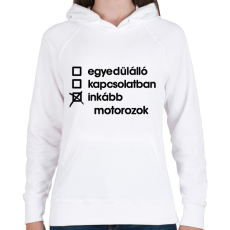 PRINTFASHION inkább - Női kapucnis pulóver - Fehér