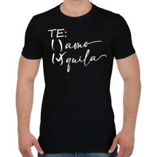 PRINTFASHION Inkább tequila, mint te amo - Férfi póló - Fekete