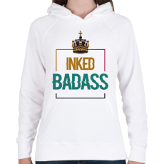 PRINTFASHION Inked Badass - Női kapucnis pulóver - Fehér