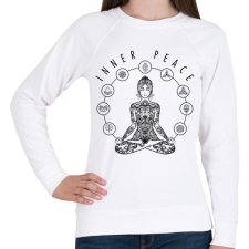 PRINTFASHION Inner Peace - Benső béke - Női pulóver - Fehér női pulóver, kardigán