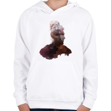 PRINTFASHION Inner wilderness - Gyerek kapucnis pulóver - Fehér