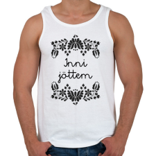 PRINTFASHION Inni jöttem - Férfi atléta - Fehér atléta, trikó