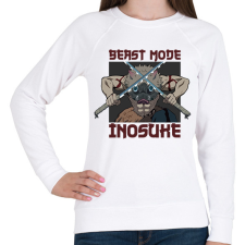 PRINTFASHION Inosuke Beast Mode - Női pulóver - Fehér női pulóver, kardigán