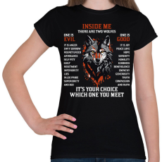 PRINTFASHION Inside me - Női póló - Fekete