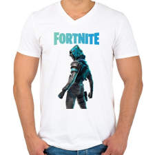 PRINTFASHION Insight Fortnite - Férfi V-nyakú póló - Fehér férfi póló
