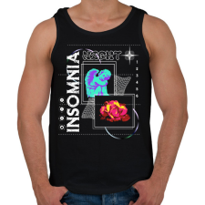 PRINTFASHION Insomnia - Férfi atléta - Fekete atléta, trikó