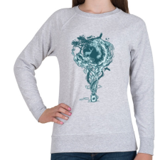 PRINTFASHION Inspiráció - Női pulóver - Sport szürke női pulóver, kardigán