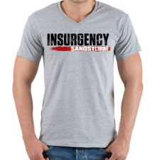 PRINTFASHION Insurgency - Sandstorm - Férfi V-nyakú póló - Sport szürke férfi póló