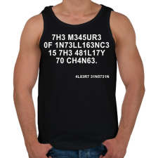 PRINTFASHION intelligencia - Férfi atléta - Fekete atléta, trikó