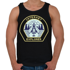 PRINTFASHION Internet explorer - Férfi atléta - Fekete