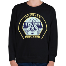 PRINTFASHION Internet explorer - Gyerek pulóver - Fekete gyerek pulóver, kardigán