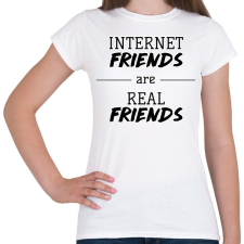 PRINTFASHION Internet friends - Női póló - Fehér női póló