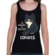 PRINTFASHION Intolerant to idiots - Női atléta - Fekete