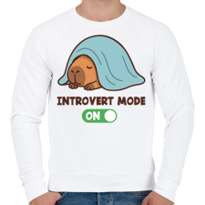PRINTFASHION Introvert mode - Férfi pulóver - Fehér férfi pulóver, kardigán