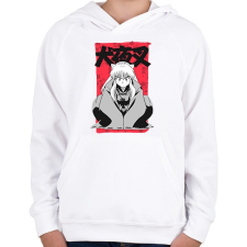 PRINTFASHION Inuyasha - Gyerek kapucnis pulóver - Fehér gyerek pulóver, kardigán