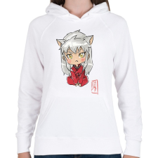 PRINTFASHION Inuyasha - Női kapucnis pulóver - Fehér női pulóver, kardigán