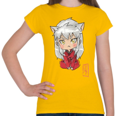 PRINTFASHION Inuyasha - Női póló - Sárga