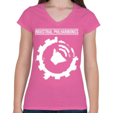 PRINTFASHION iph - Női V-nyakú póló - Rózsaszín