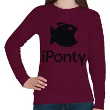 PRINTFASHION Iponty - Női pulóver - Bordó női pulóver, kardigán