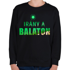 PRINTFASHION irány a balaton - Gyerek pulóver - Fekete