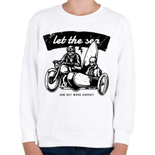 PRINTFASHION Irány a tenger!  - Gyerek pulóver - Fehér gyerek pulóver, kardigán