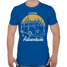 PRINTFASHION Irány kalandozni - Férfi póló - Királykék