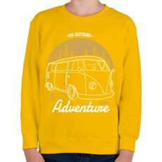 PRINTFASHION Irány kalandozni - Gyerek pulóver - Sárga