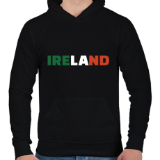 PRINTFASHION Ireland - Férfi kapucnis pulóver - Fekete