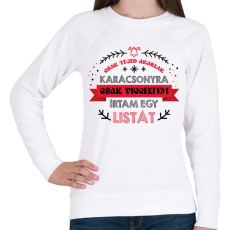 PRINTFASHION Írtam egy listát - Női pulóver - Fehér