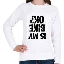 PRINTFASHION Is my bike ok? - Női pulóver - Fehér női pulóver, kardigán