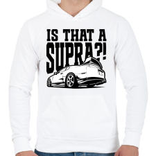 PRINTFASHION Is that a SUPRA?!  - Férfi kapucnis pulóver - Fehér férfi pulóver, kardigán