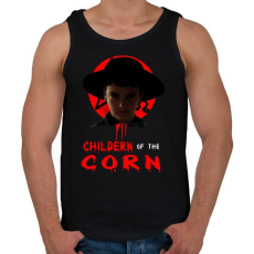 PRINTFASHION Isaac Children of the Corn - Férfi atléta - Fekete