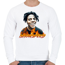 PRINTFASHION ISHOWSPEED - Férfi pulóver - Fehér férfi pulóver, kardigán