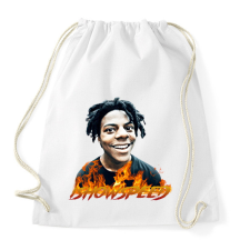 PRINTFASHION ISHOWSPEED - Sportzsák, Tornazsák - Fehér tornazsák