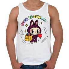 PRINTFASHION Iskolás labubu - Férfi atléta - Fehér