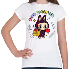 PRINTFASHION Iskolás labubu - Női póló - Fehér női póló