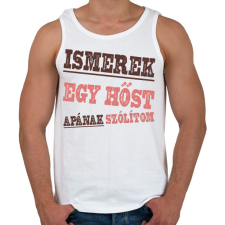 PRINTFASHION Ismerek egy hőst - Férfi atléta - Fehér atléta, trikó