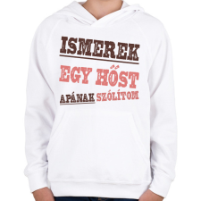 PRINTFASHION Ismerek egy hőst - Gyerek kapucnis pulóver - Fehér gyerek pulóver, kardigán