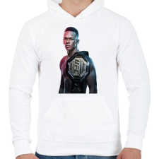 PRINTFASHION Israel Adesanya MMA - Férfi kapucnis pulóver - Fehér férfi pulóver, kardigán