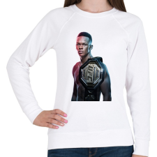 PRINTFASHION Israel Adesanya MMA - Női pulóver - Fehér női pulóver, kardigán
