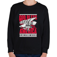 PRINTFASHION Isten Áldjon Amerika - Gyerek pulóver - Fekete gyerek pulóver, kardigán