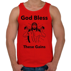 PRINTFASHION Isten áldott izmai - Férfi atléta - Piros