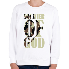 PRINTFASHION Isten katonája - Gyerek pulóver - Fehér