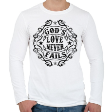 PRINTFASHION Isten szeretete nem múlik el - Férfi hosszú ujjú póló - Fehér