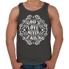 PRINTFASHION Isten szeretete sose múlik el - Férfi atléta - Sötétszürke